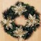 2-Pack 8.5" Gold Glitter Poinsettia Flower, Christmas Holiday Decoration, Ideal for Holiday Decor, Xmas Floral Arrangements, Home Decoration